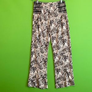 Rewash Brand Cream & Black Floral pants. “31 1/2”